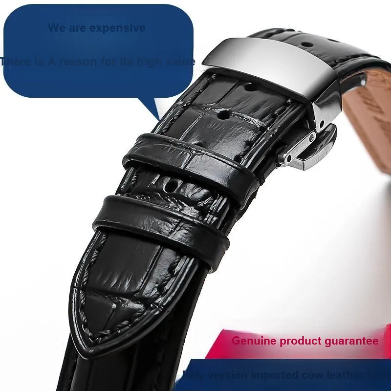 FUDIEN Tissot, Longines, Casio, MIDO, King DW Compatibility Watch Band 185mm Cowhide Leather Material-18
