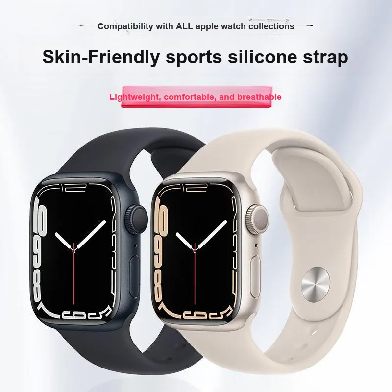 KUWU STREET Apple Compatibility Watch Band 237mm Silicone Material-9