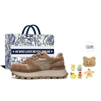 Kappa Height Increasing Wear Resistant Slip Resistant Low Top Casual Shoes Women's Stag Brown