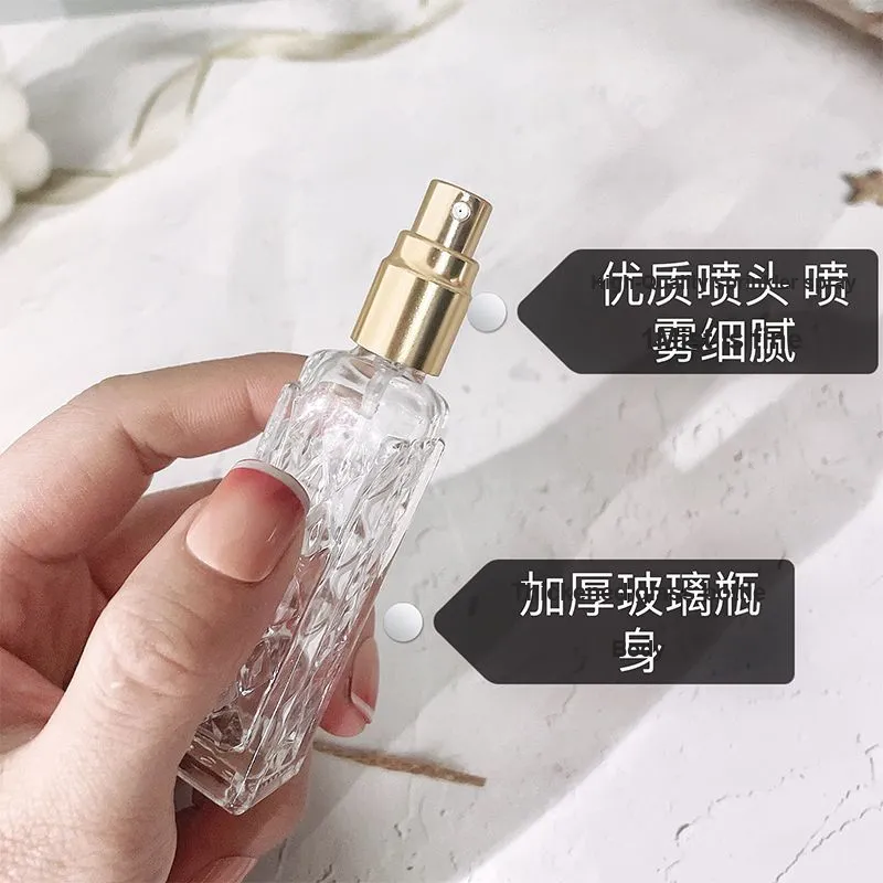 YUELEJI Perfume Mini Bottles High-End Portable 10ml Sample Glass Press Spray Bottle Empty Bottle Dividing Magic Tool-3