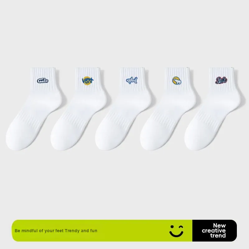 MIIOW Ankle Socks Unisex Shopping Bag 5 Pack-1