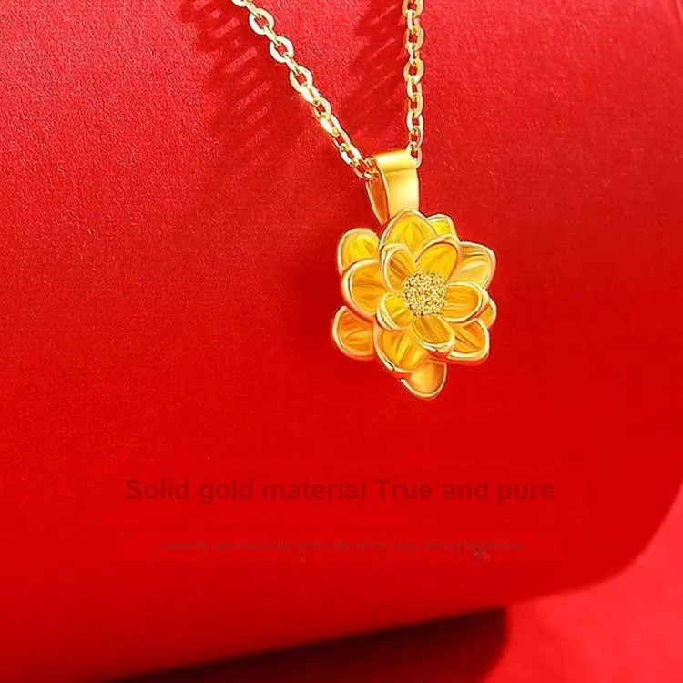 Chongqing Gold Store S999 Fine Silver Necklaces Women's-3