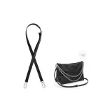 [Leather Strap]Black Crossbody Bag, Adjustable 90-120cm