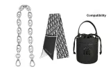 Pig Nose Silver Chain Portable 40cm+Printed Silk Scarf