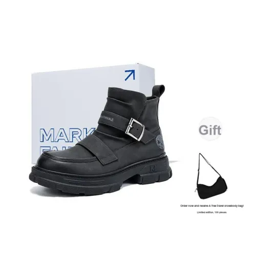 FAIRWHALE Размер 1 11 С подарками A Дорожная сумка. Короткий MID Голень Мартин Boot Мужской Серый черный Плюс Хлопок