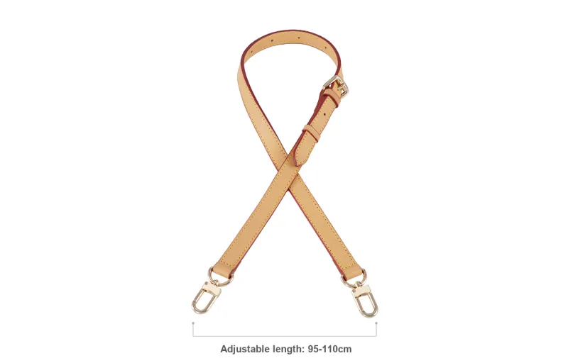 Lan Bao Fan Cow Leather Replacement Bag Strap Accessories Bag Accessory Bag Strap Unisex Gold-Tone Beeswax-2