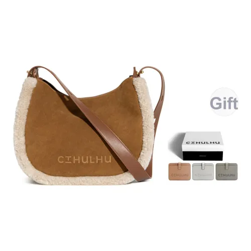 Cthulhu Коровья кожа Сумка через плечо Большая Женская Коричневая