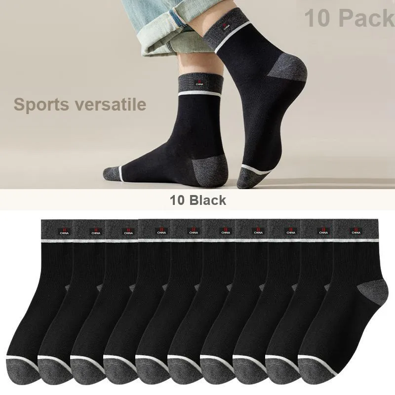 Lan Miao Mid Calf Socks Men's 10 Pack-15