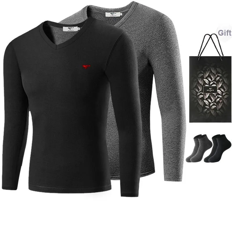 SEPTWOLVES Thermal Tops Men's 2 Pack+Shopping Bag