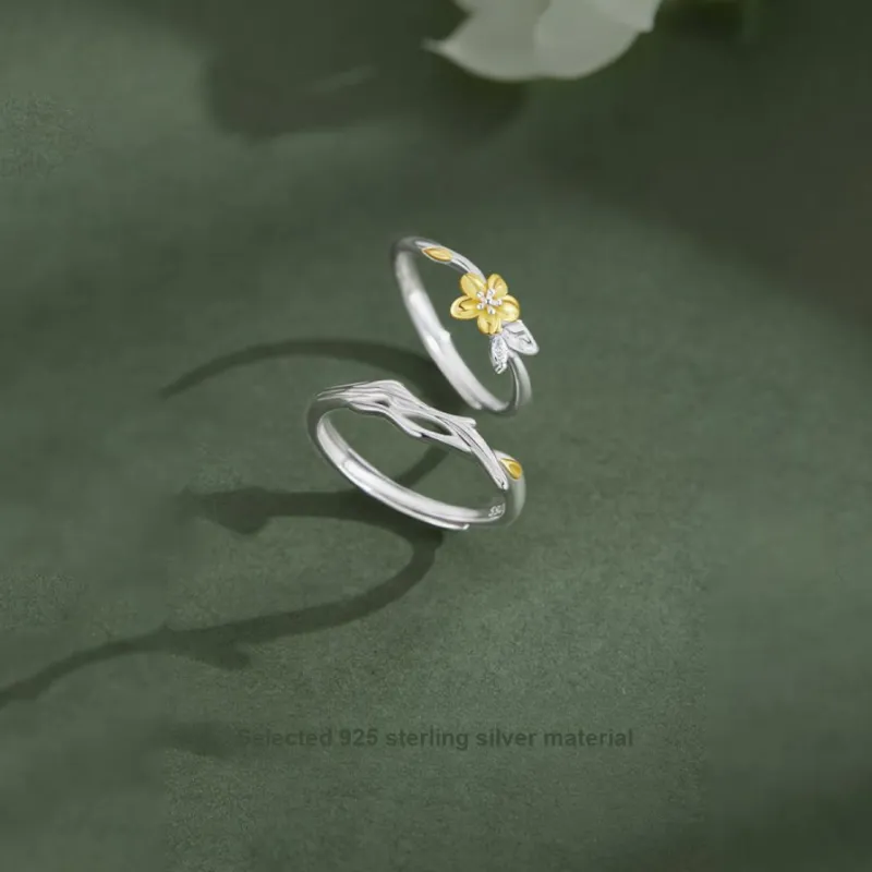 JINJI 925 Sterling Silver Rings Unisex-3