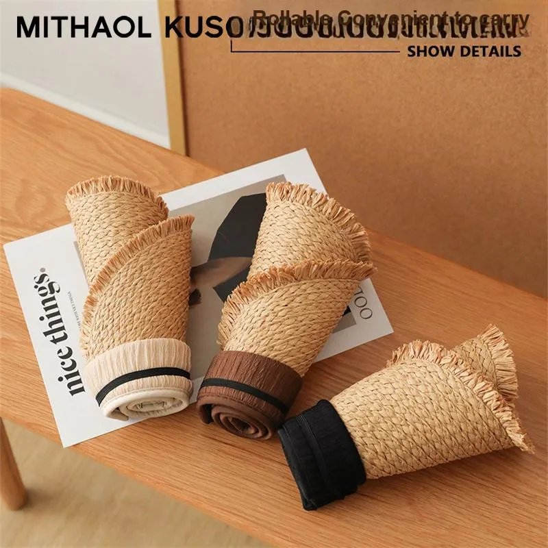 MITHAOL KUSC Straw Woven Hats & Caps Women's-4