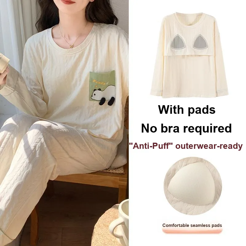 Mulong Family Pajama Set Women's Apricot-1