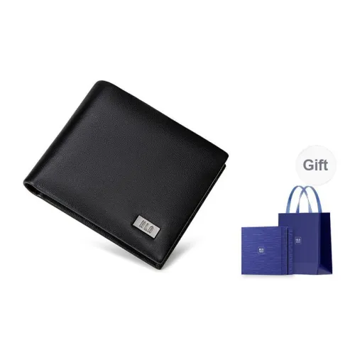 HLA Cow Leather Card Holder, Wallet, Wallet Regular Men's Black