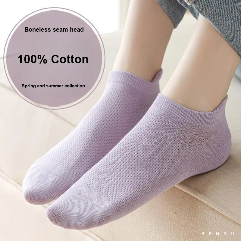 XIA.WA.ZHI.XIU Ankle Socks Women's Shopping Bag 5 Pack-2