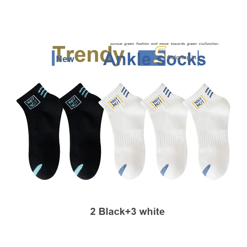 Lan Miao Ankle Socks Men's 5 Pack-8