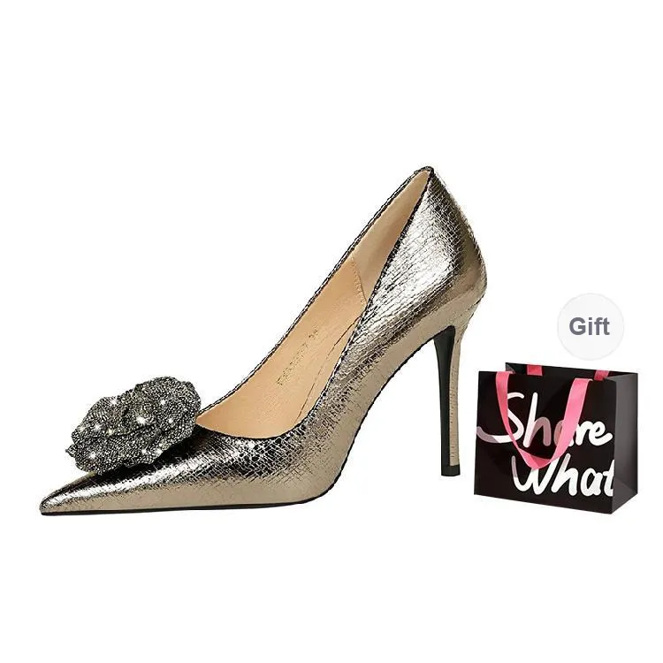 BIGTREE Slim Heel High Heels Women's-5