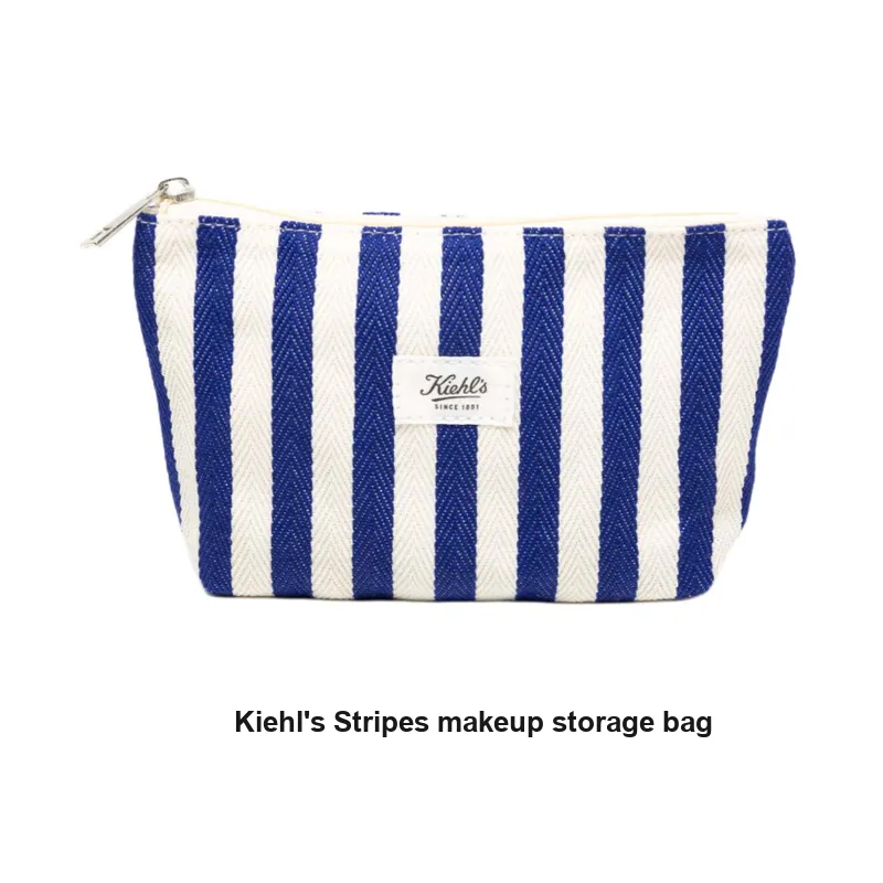 KEYANSHI Stripes Makeup Storage Bags Portable-2