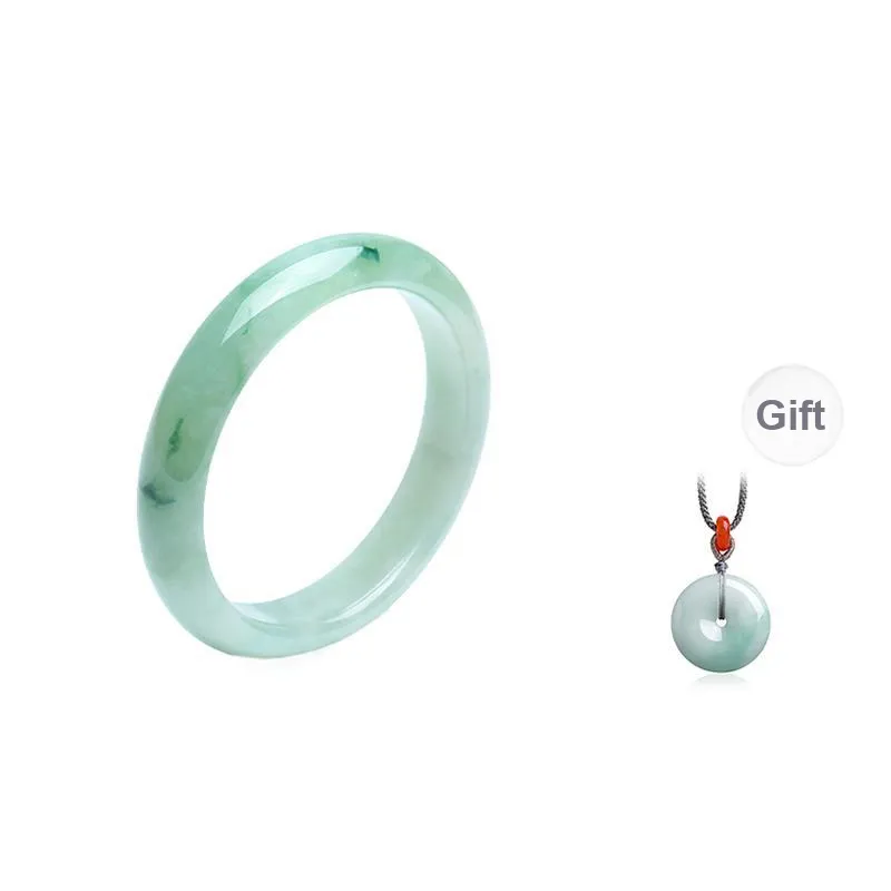 With The Heart Of The Jade Bean Type Jadeite Bangles Women's-0