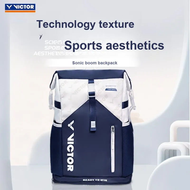 VICTOR Badminton Racket Bags 2 Pcs Sporty Style Backpack Glacier Blue Unisex-1