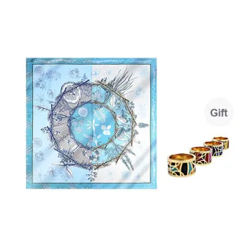 MARJAKURKI Silk Large Scarf Women's