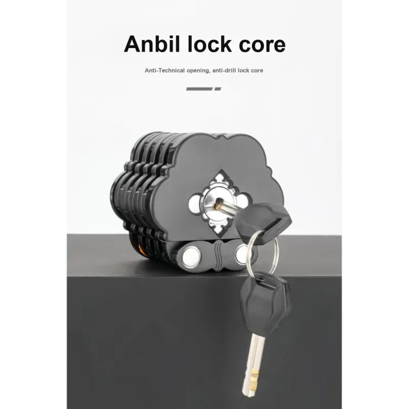 TOSUOD Bicycle Locks Alloy Steel PVC Folding Lock-1