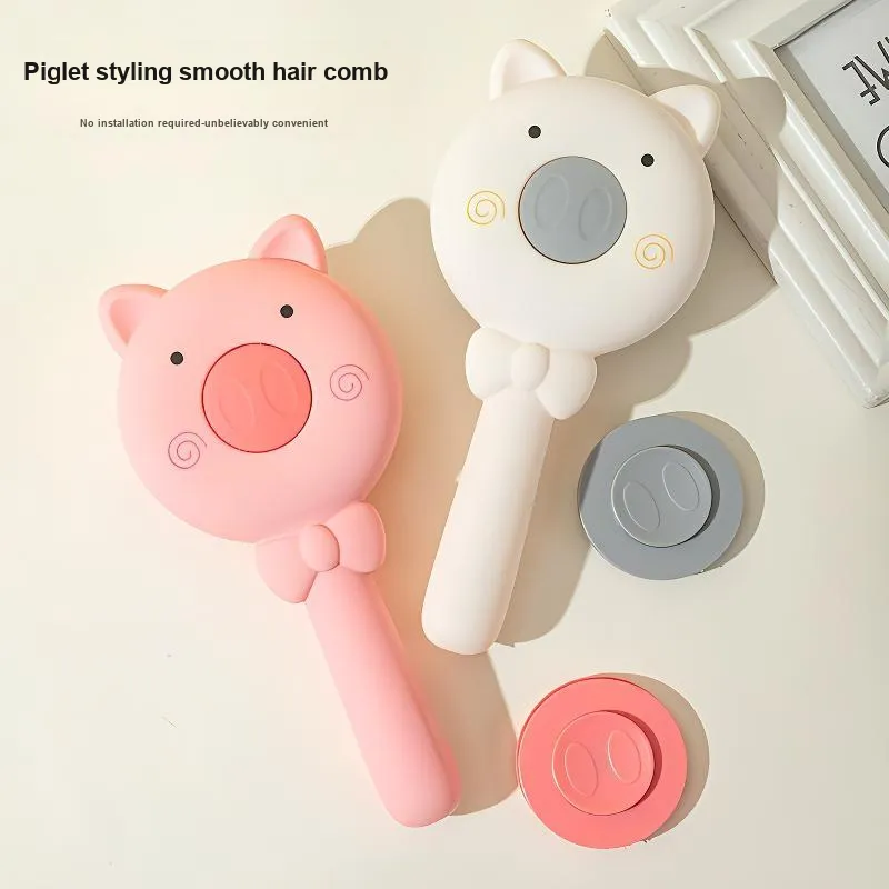 Love Of Wormwood One Touch Push Button Air Cushion Comb Magnetic Retractable-2
