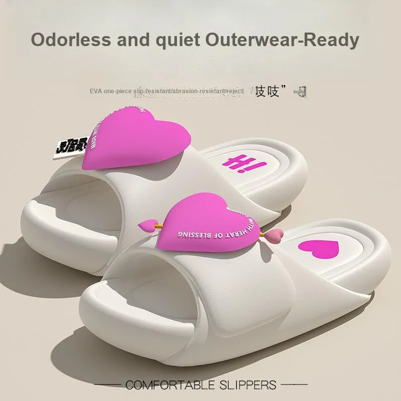 Meter Good Looking Slippers Summer Cute, Indoor Squashy And Bouncy Feeling Home Slip Resistant Platform Slide Slipper-2