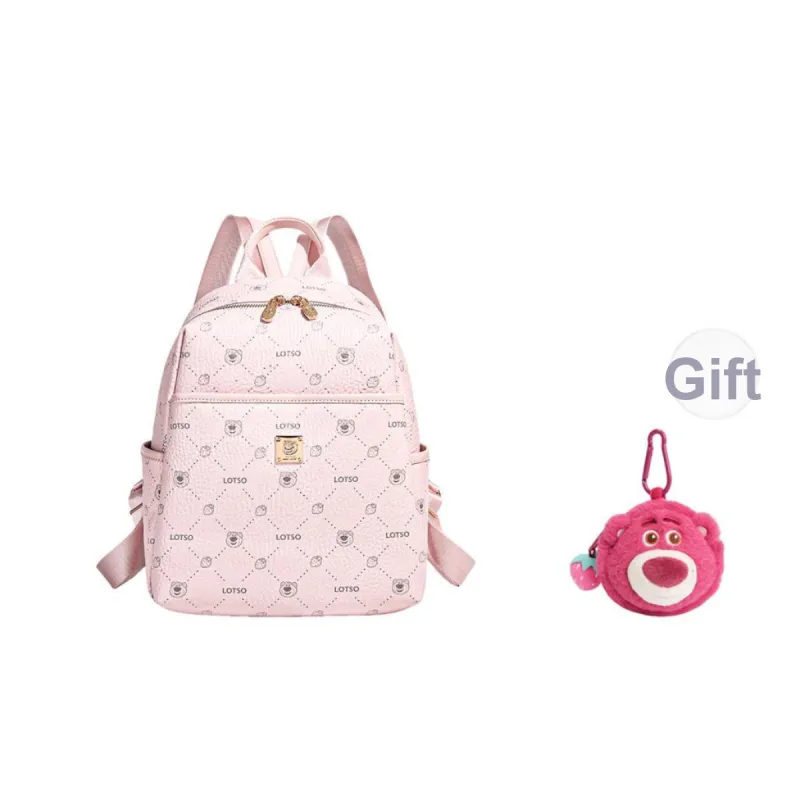 Disney Strawberry Bear Series PVC Backpack Women's Pink/White-9