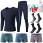 8-Piece Set Gift Box (1 Crew Neck Navy Blue Underwear+3 Pack Underpants+4 Pairs of Socks)