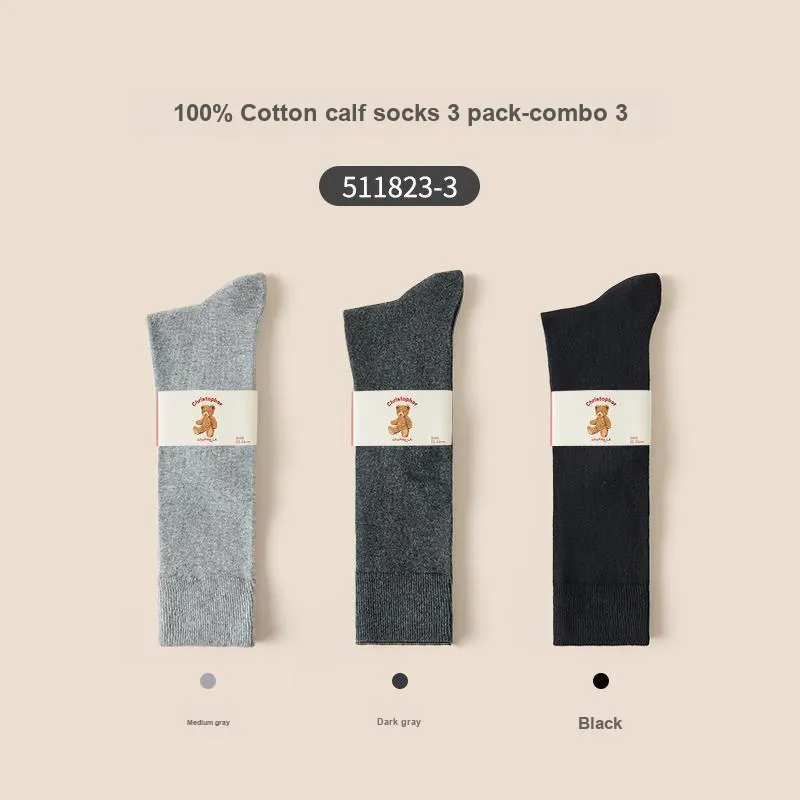 Caramella Knee High Socks Women's 3 Pack Black-9