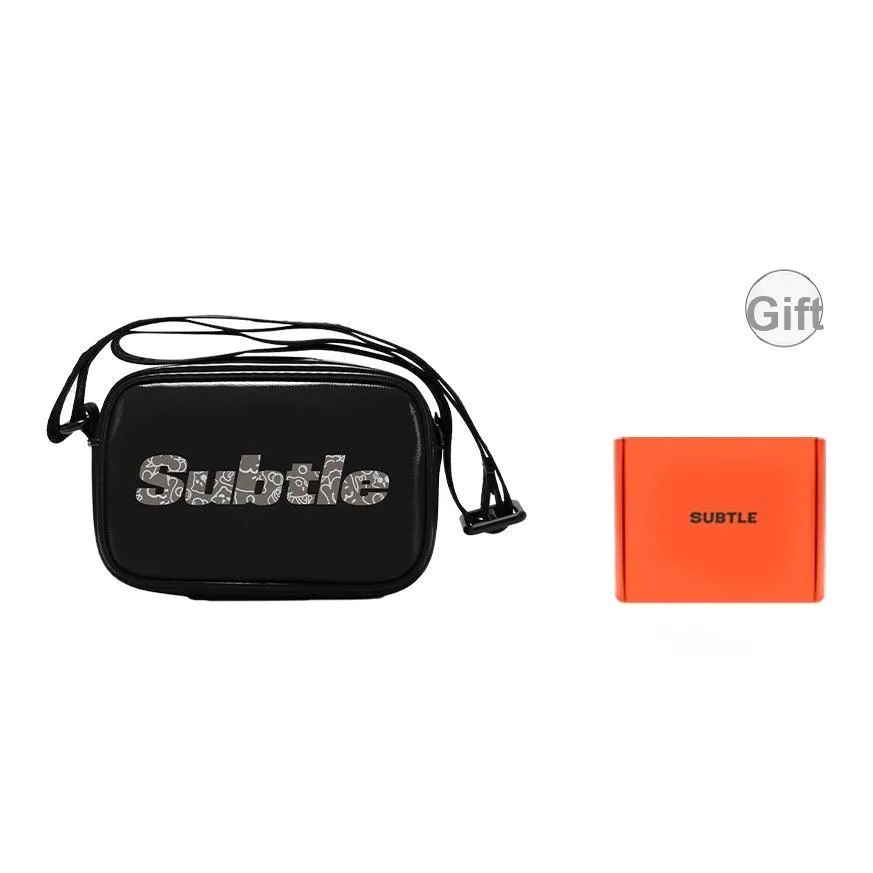 Subtle Polyvinyl Chloride Crossbody Bag Small Unisex Jasper/Black