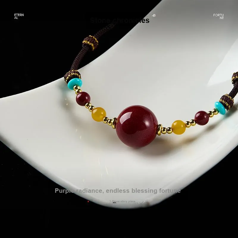 Stone Notes Reconstructed Cinnabar Necklaces Unisex-5