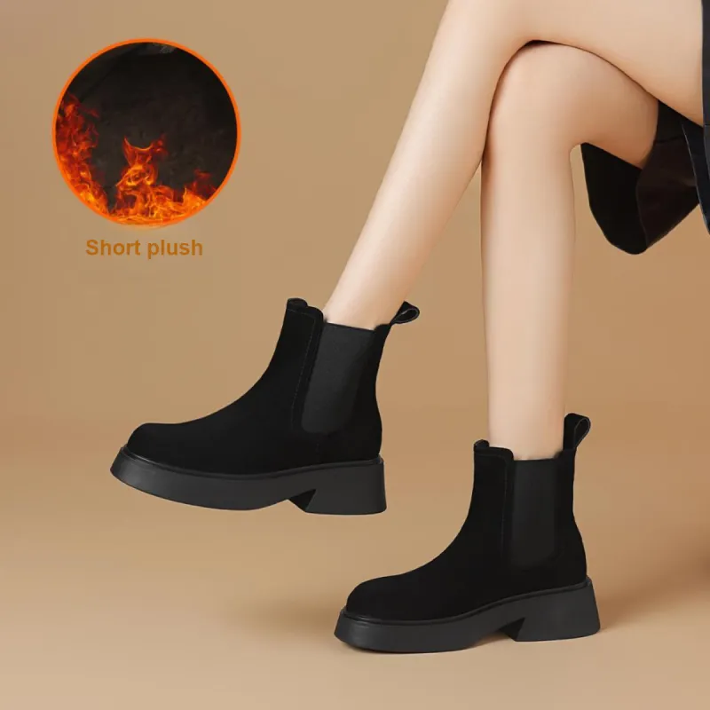 BOERDIQI Cigarette-Box Boots Ankle Boots 4.5cm Women's-1