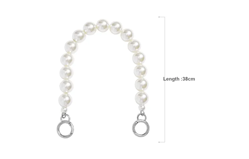 Lan Bao Fan Metal, Alloy Women's Bag With Pearl Decorative Chain Women's Silver-11