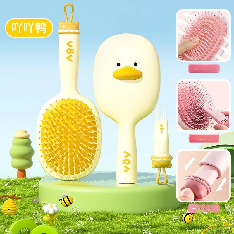 ZHENZI Cute Airbag Long Hair Curling Tool For Voluminous Style Comb Promote Head Microcirculation-1