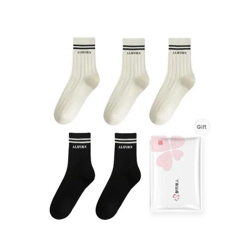 Urban Beauty Mid Calf Socks Women's 5 Pack-2
