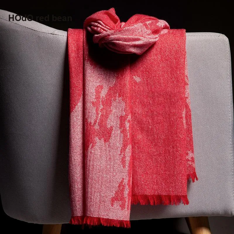 Red Bean Cashmere Shawls Women's-1