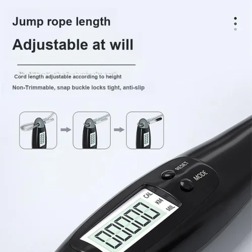 LiNing Fitness Training Smart Counting Jump Ropes Fitness Crowd Steel Wire Core PVC Rope ABS Controller 2.8m