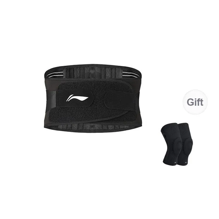 LiNing Back Support Braces Fitness Basketball Running Breathable Protective Compression Black Elastane Polyester Men's-8