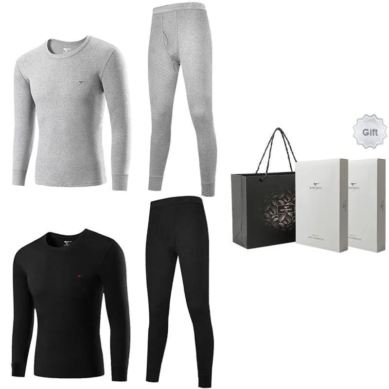SEPTWOLVES Thermal Set Men's 2 Piece Underwear Gift Box Set-53