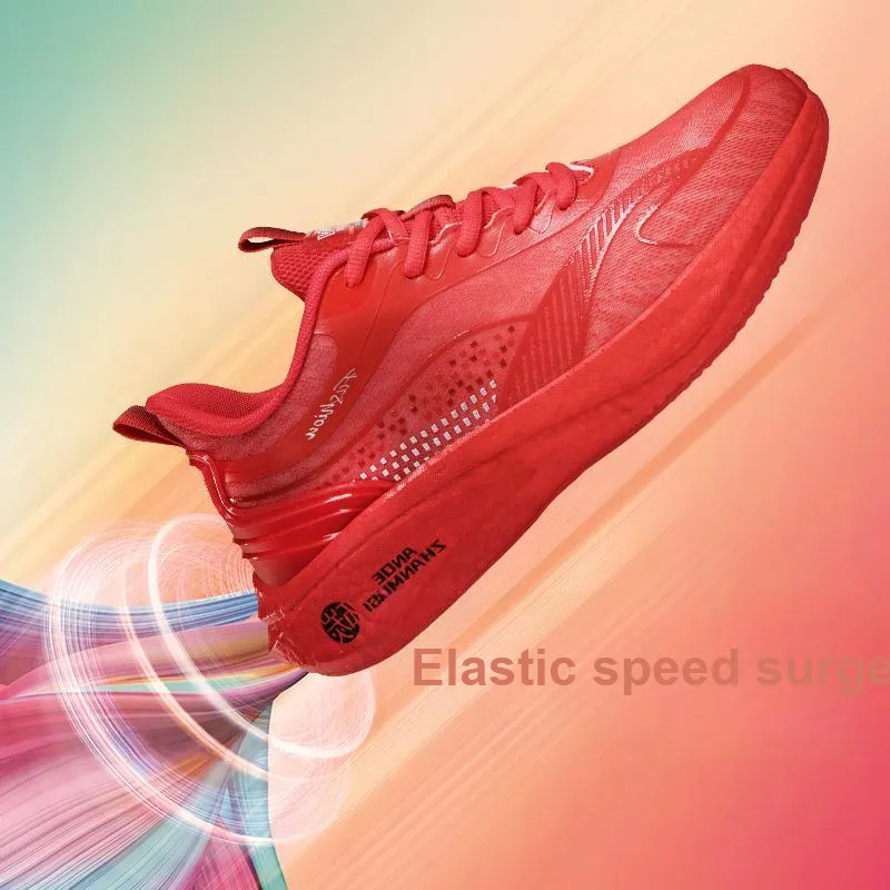 ANDEZHANMUSI Running Shoes Men Low Top Red-3
