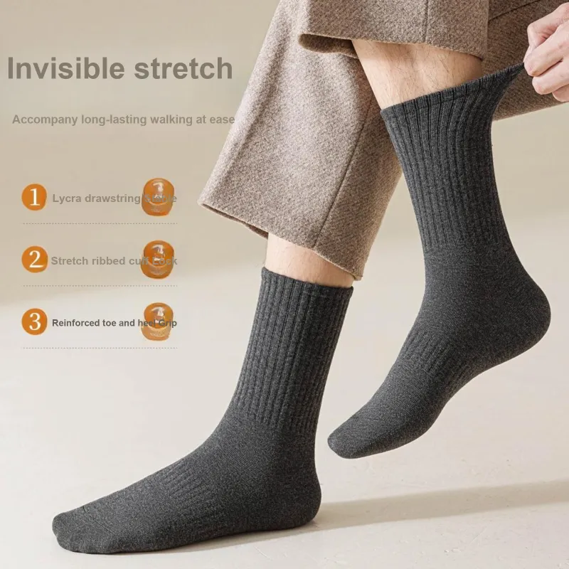 XXLLG Mid Calf Socks Men's Shopping Bag 3 Pack-3
