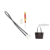 Black Crossbody Shoulder Strap with Modified D-Ring Buckle