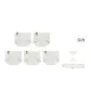 5B White Jacquard+V-Shaped Jacquard+White Chain+White Jacquard+White Dot