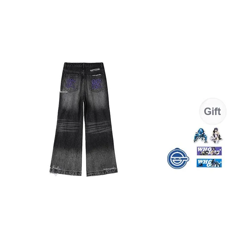 WHOOSIS X Ghost In The Shell, Collaboration Jeans Unisex-4