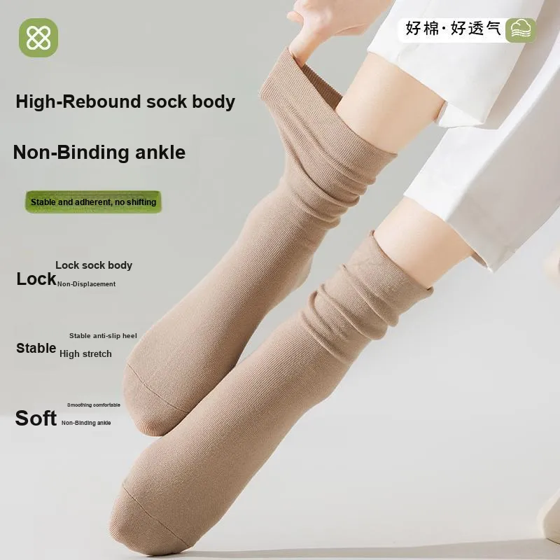 AOKANG Mid Calf Socks Women's 5 Pack-17