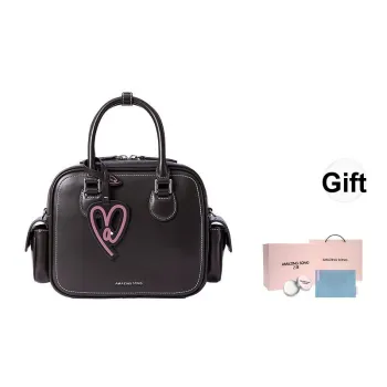 AMAZING SONG Cow Leather One Shoulder Handbags Medium Size Women's Multicolor