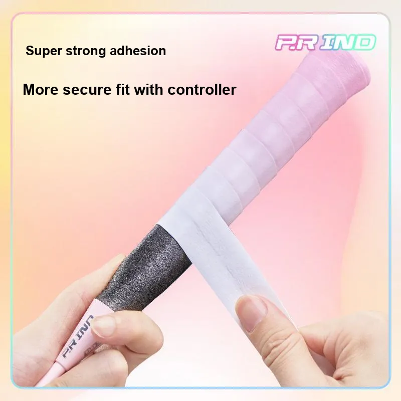P.R IND Badminton Grip Tape Pink PU Thin 0.7mm*25mm*1100mm-4