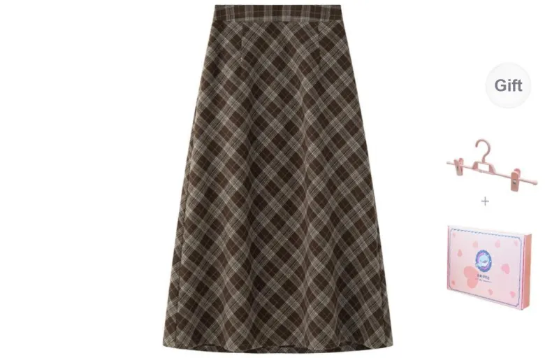 Tokyo Season Casual Long Skirt Women's Brown-1