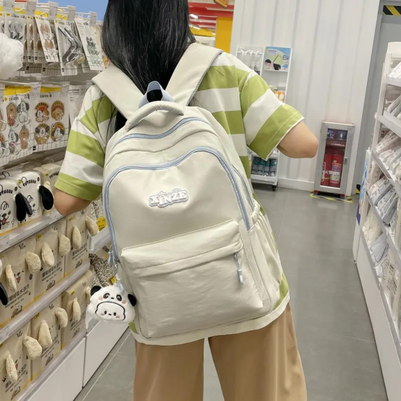 WICKBUEN Nylon Backpack Regular Unisex White/Black/Purple/Yellow/Blue-5
